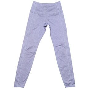 Kyodan Women's High Waisted Heathered Purple Mauve Leggings with Pockets XS F58